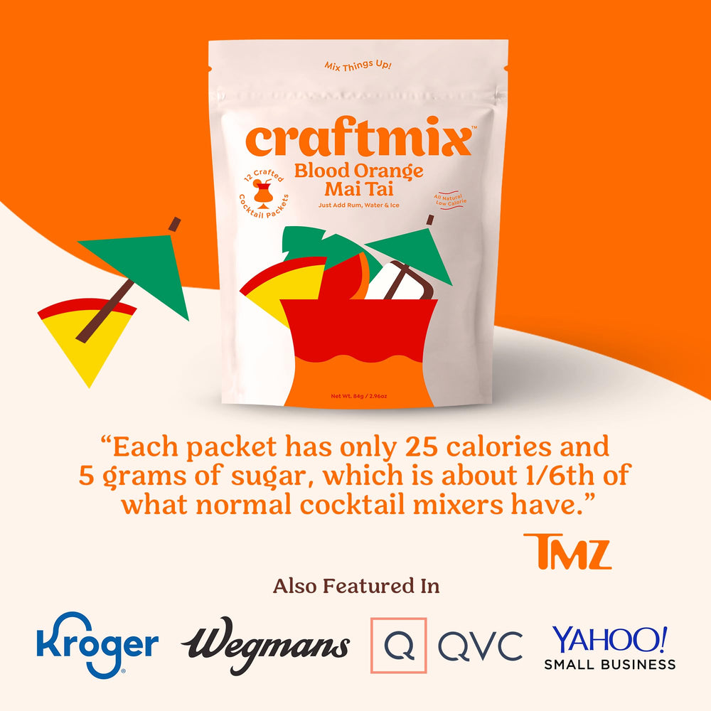 Craftmix Blood Orange Mai Tai ready-to-mix drink in minutes.