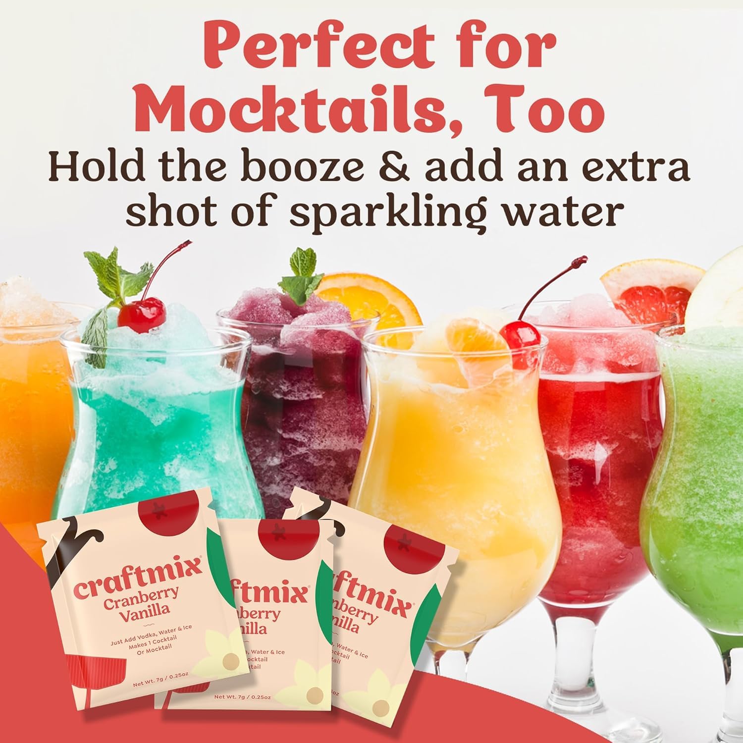 CraftMix Cranberry Vanilla at a beach party for casual mocktails