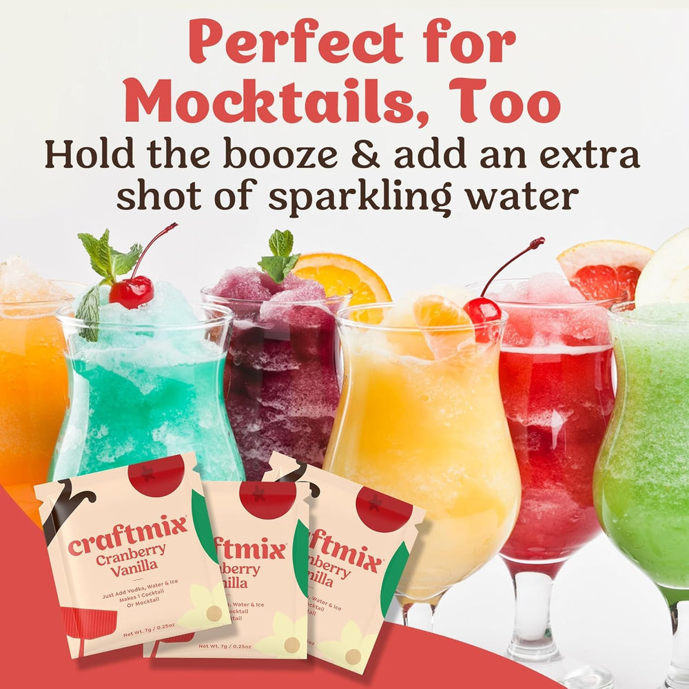 CraftMix Cranberry Vanilla at a beach party for casual mocktails