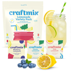 CraftMix Lemonade Blueberry packet ready to mix for a refreshing, low-sugar drink.