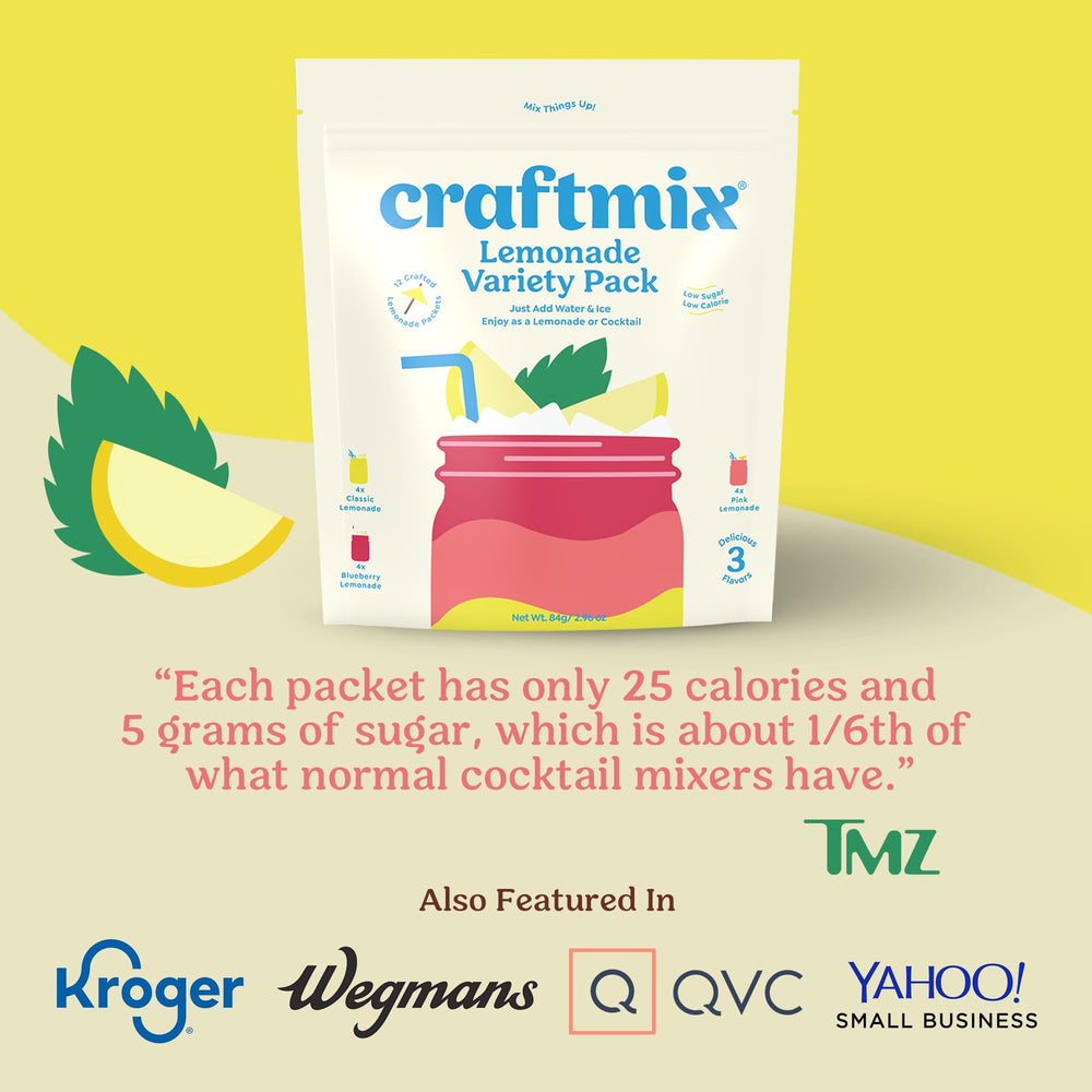 CraftMix Lemonade On-the-Go Pack lets you flavor water anywhere.