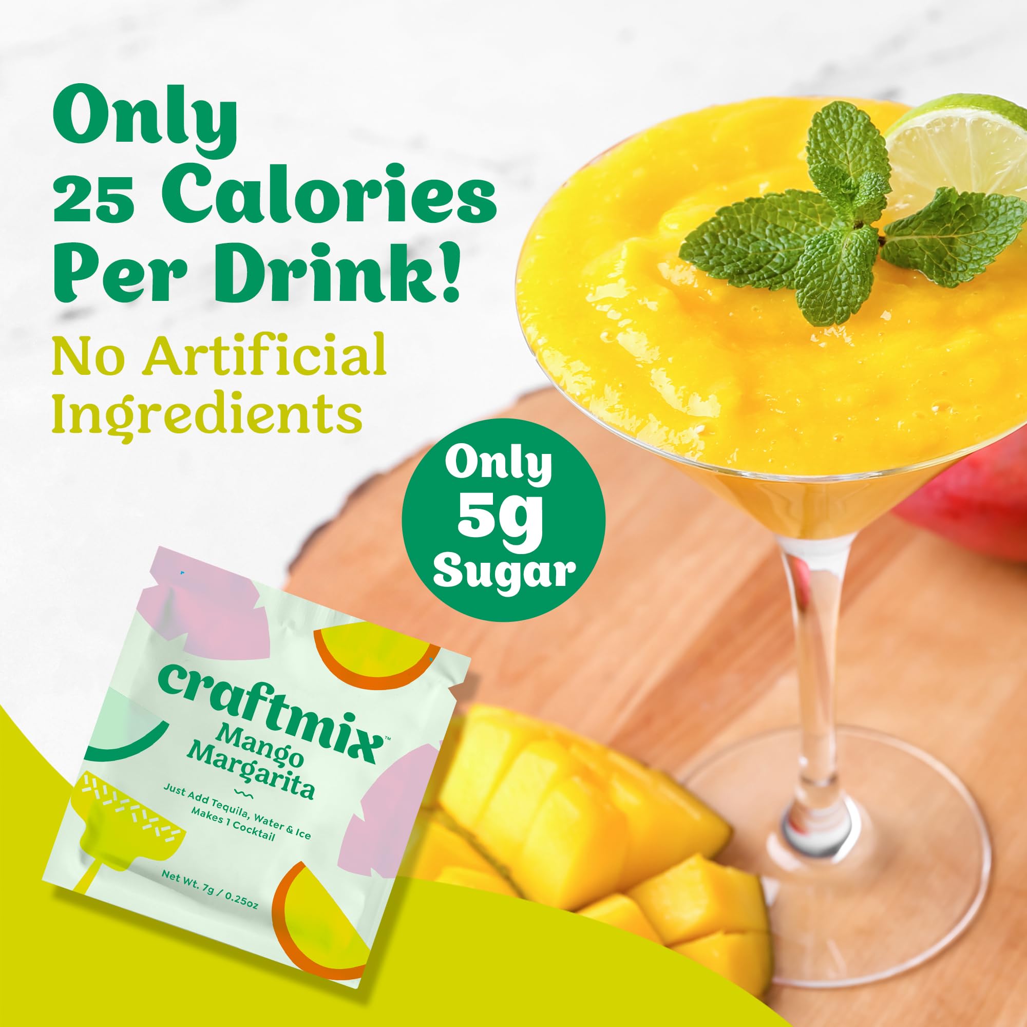 Craftmix Mango Margarita dry-mix bag ready to shake on the go