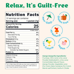 Craftmix Mango Margarita in a glass mocktail shows a refreshing, low-calorie option