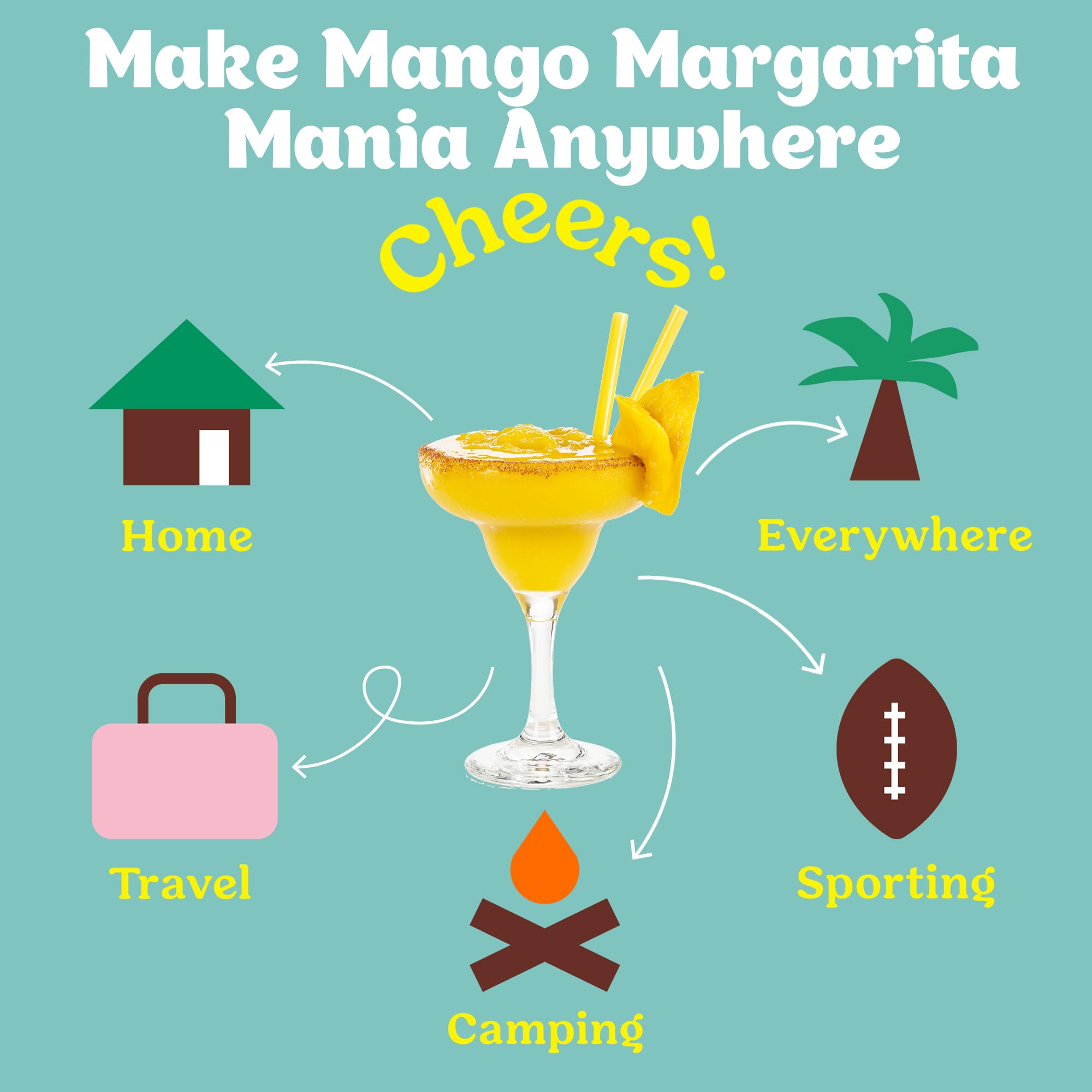 Craftmix on-the-go packets ideal for beach or travel margaritas