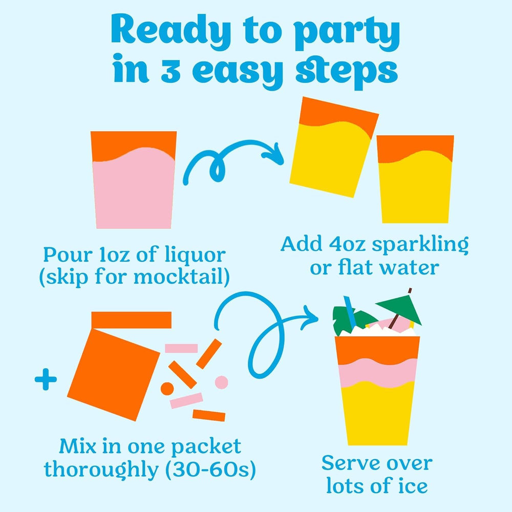 Craftmix Mango Margarita shot highlighting vibrant color, easy party mixing.