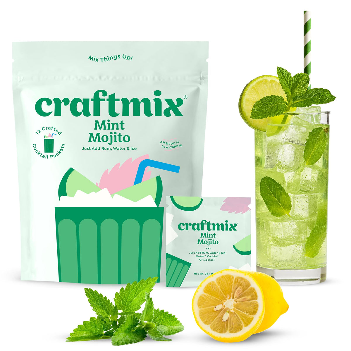 Craftmix Mint Mojito pack shot showing the 12 pack ready to enjoy