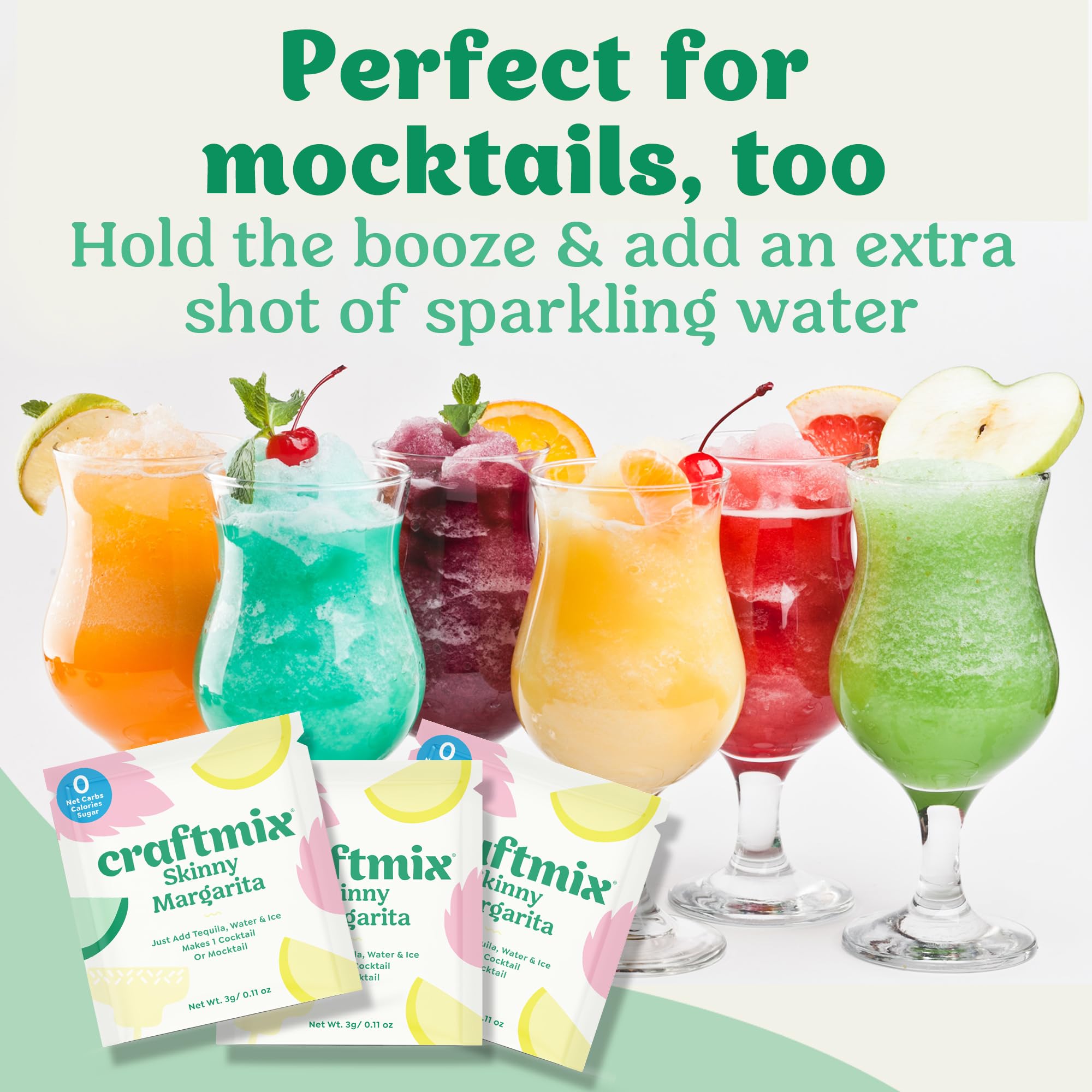 CraftMix Skinny Margarita box packaging shown beside a festive party setup