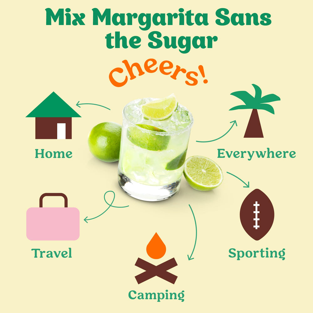 CraftMix on-the-go packets displayed at a beach setting for travel-friendly flavor