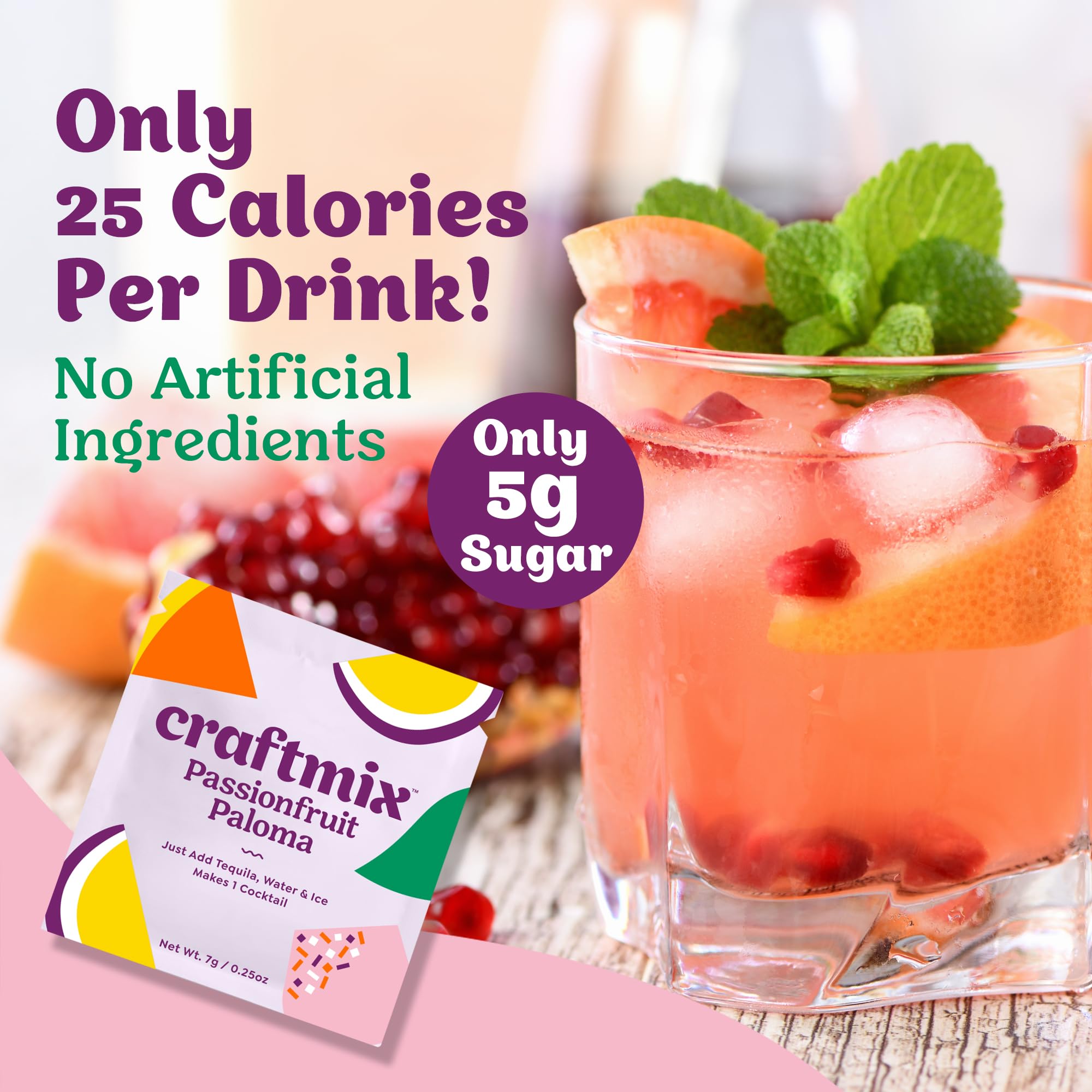 CraftMix sparkling water and ice with mix for a bright, refreshing finish