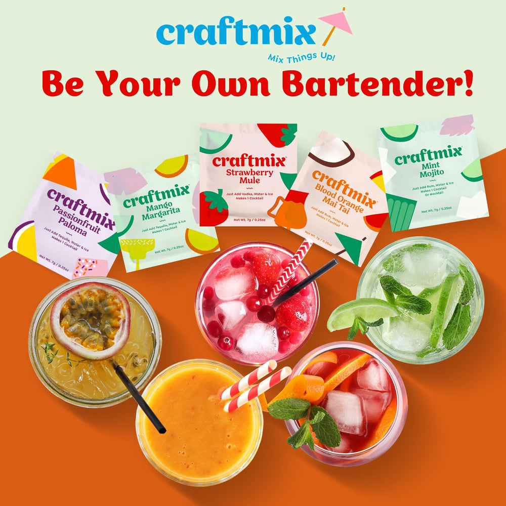 Craftmix Strawberry Mule low-sugar option for light, guilt-free sipping.