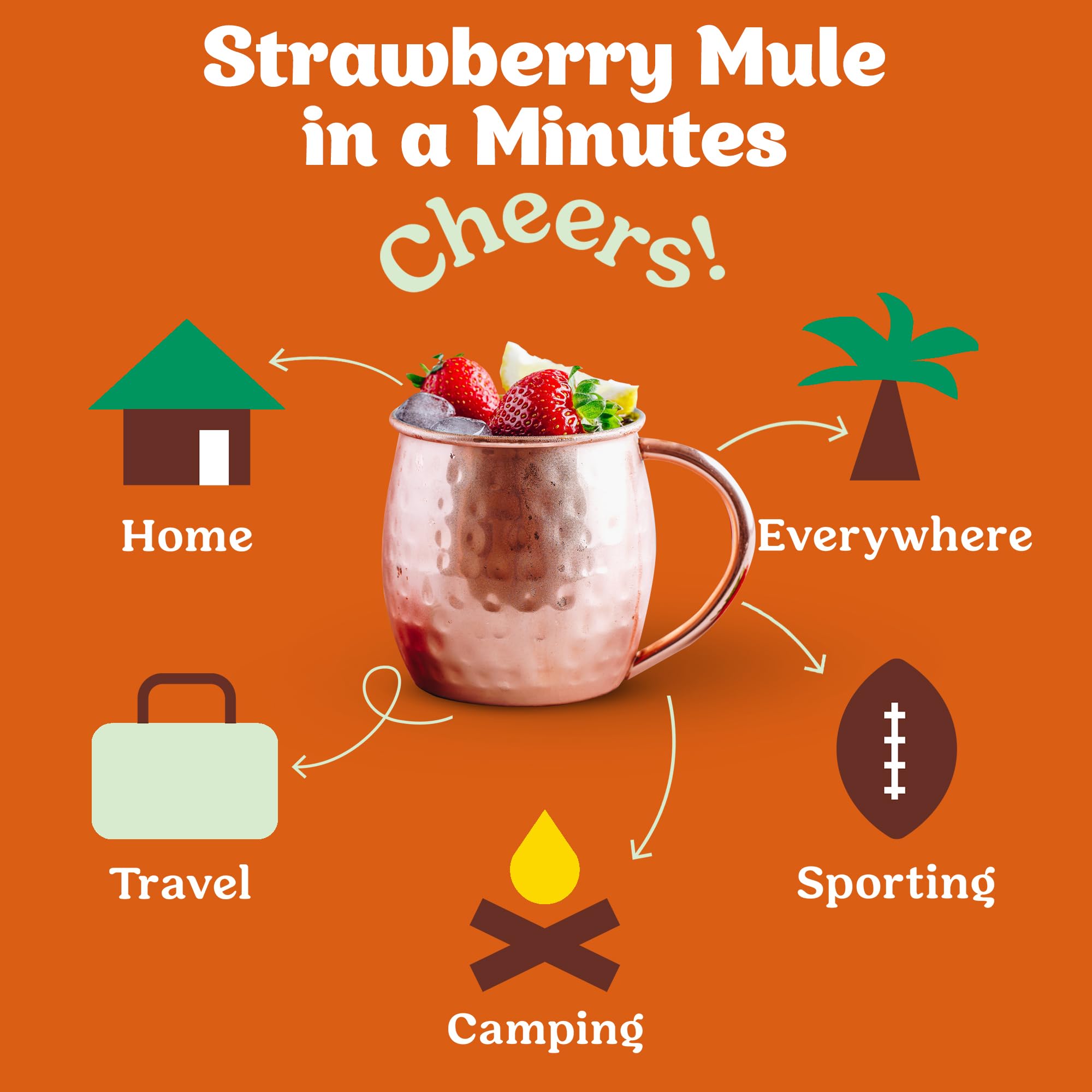 Craftmix Strawberry Mule on-the-go packet shown for travel-friendly flavor.