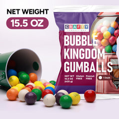 Crafty Confections gum balls, eight flavors, soft chew for kids and adults.