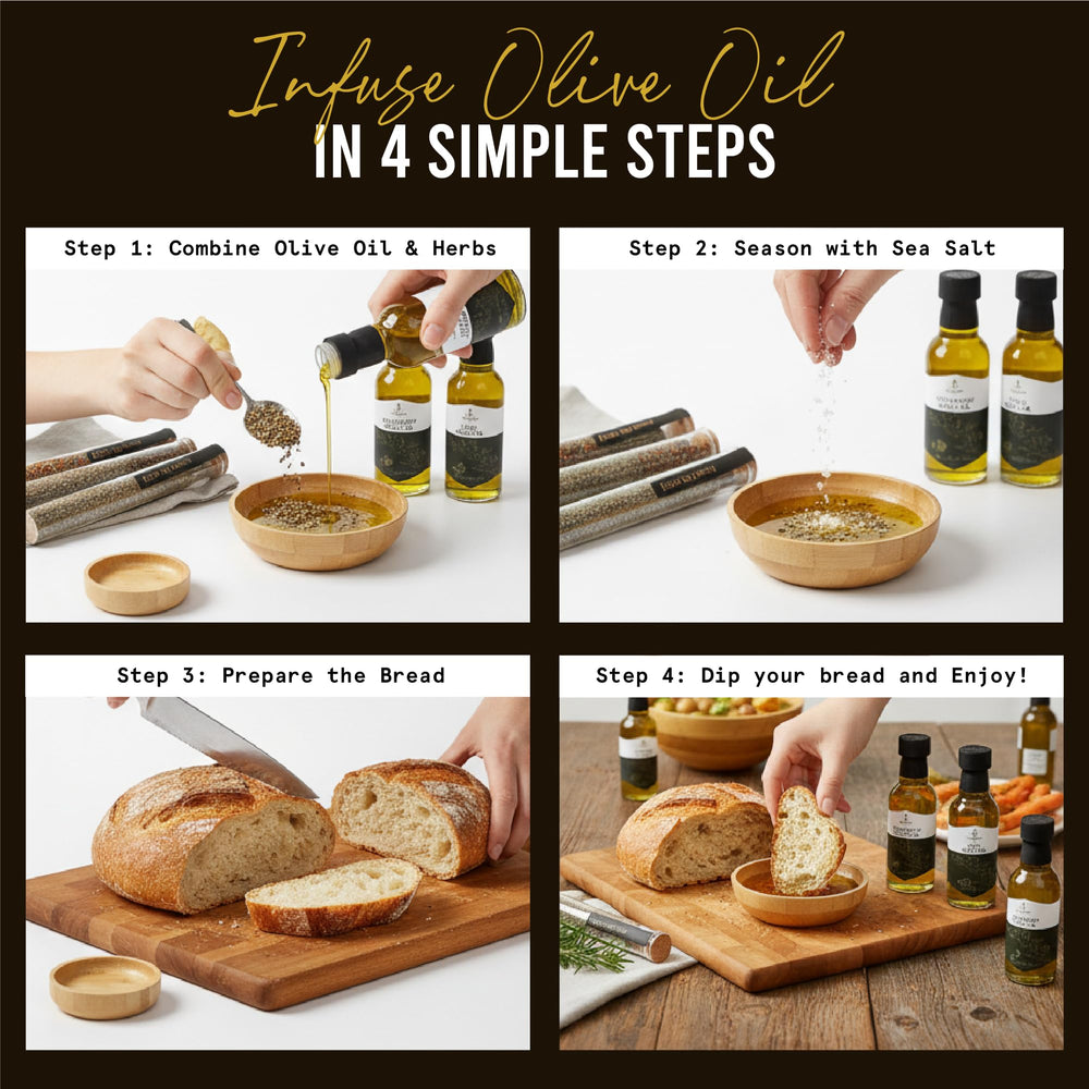 Crafty Mixologist rosemary-infused olive oil brightens vegetables and bread.