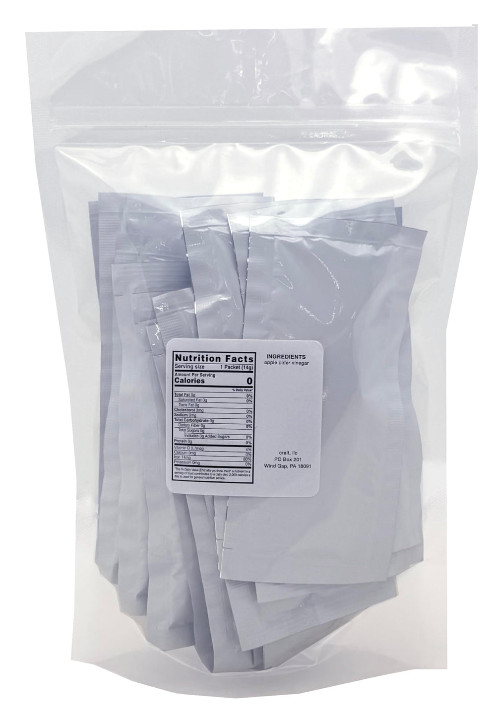 Crait ACV packets for on-the-go hydration and flavor.