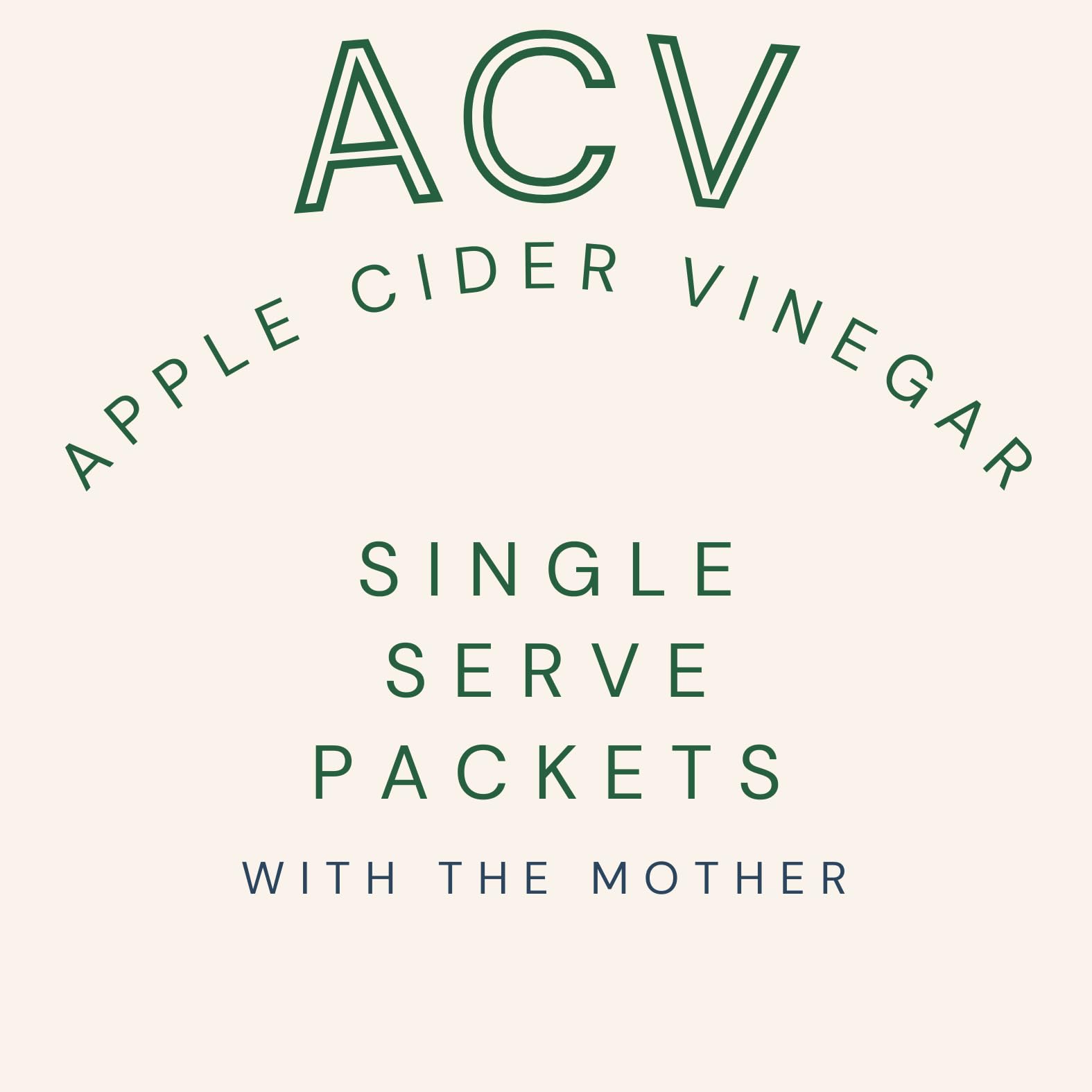 Crait apple cider vinegar packet pour, easy to add to beverages.