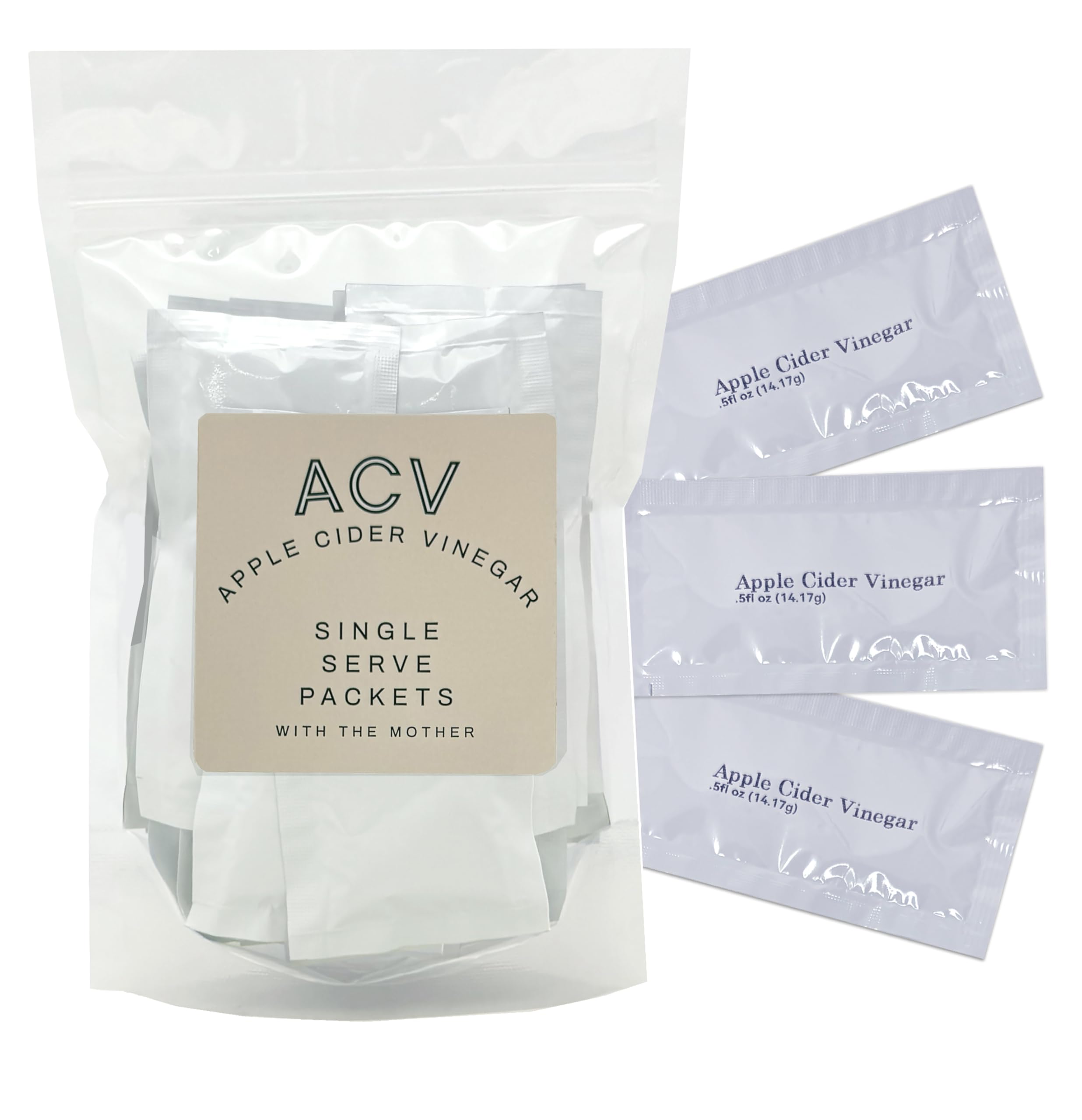 Crait Apple Cider Vinegar packets, 25-pack, ready for daily use in water or tea.
