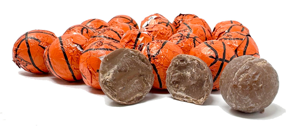 Crait basketball chocolates on a party table for a themed event