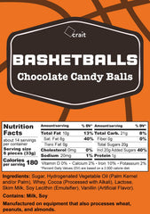 Crait basketball chocolates wrapped with basketball print, ideal for gifting