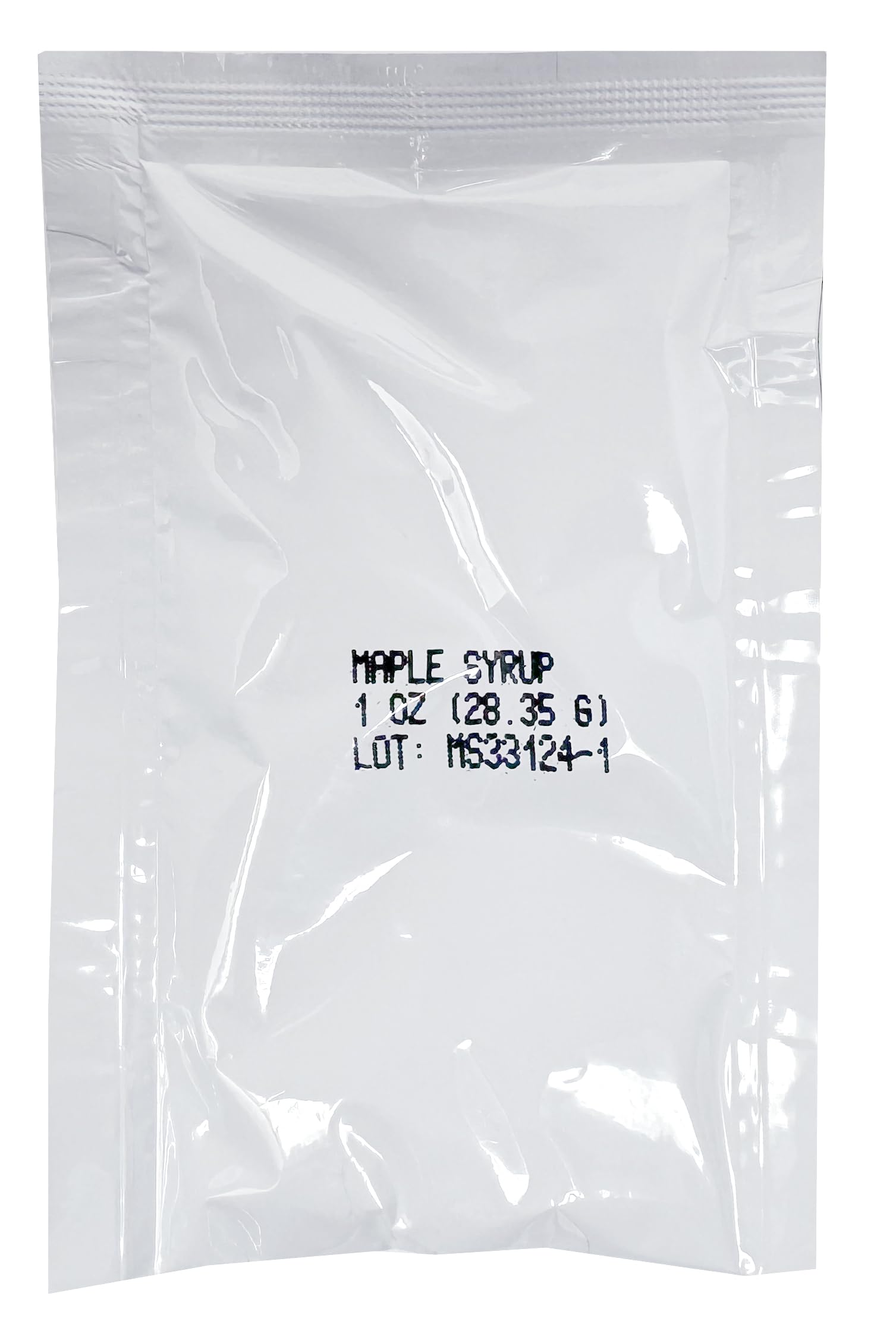 Crait maple syrup packets beside pancakes highlighting natural sweetness.