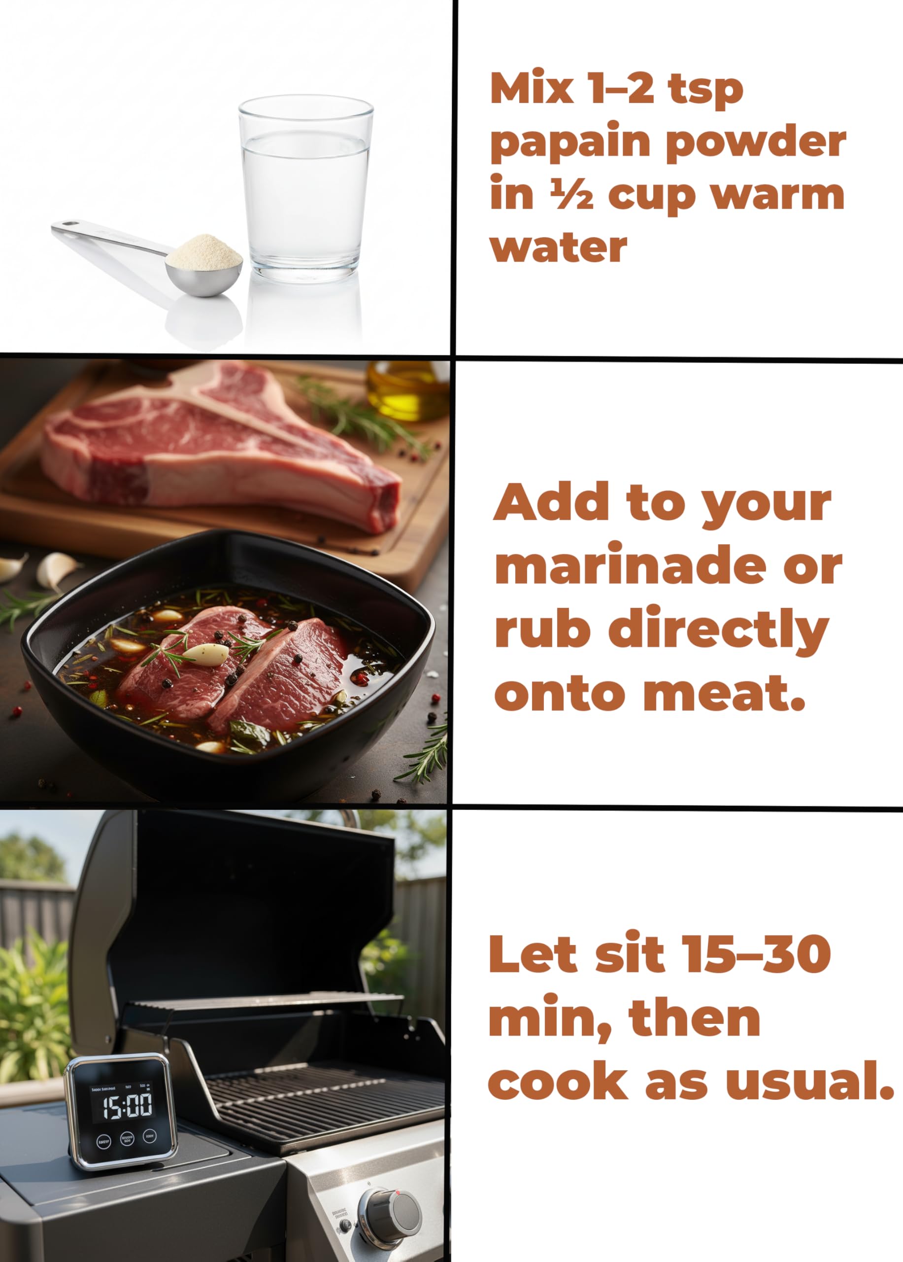 Crait Papain Powder enhances meat texture without added salt