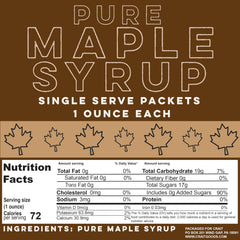 Crait single-serve 1oz maple syrup packets for on-the-go meals.