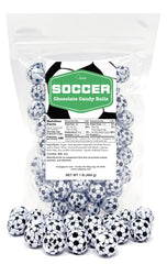 Crait Soccer Chocolates milk chocolate balls in a 1lb resealable bag for events