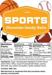 Crait individually wrapped sports chocolates for easy sharing at events.