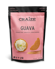 Craize Guava Crisps bag front showcasing colorful label for quick snacking.