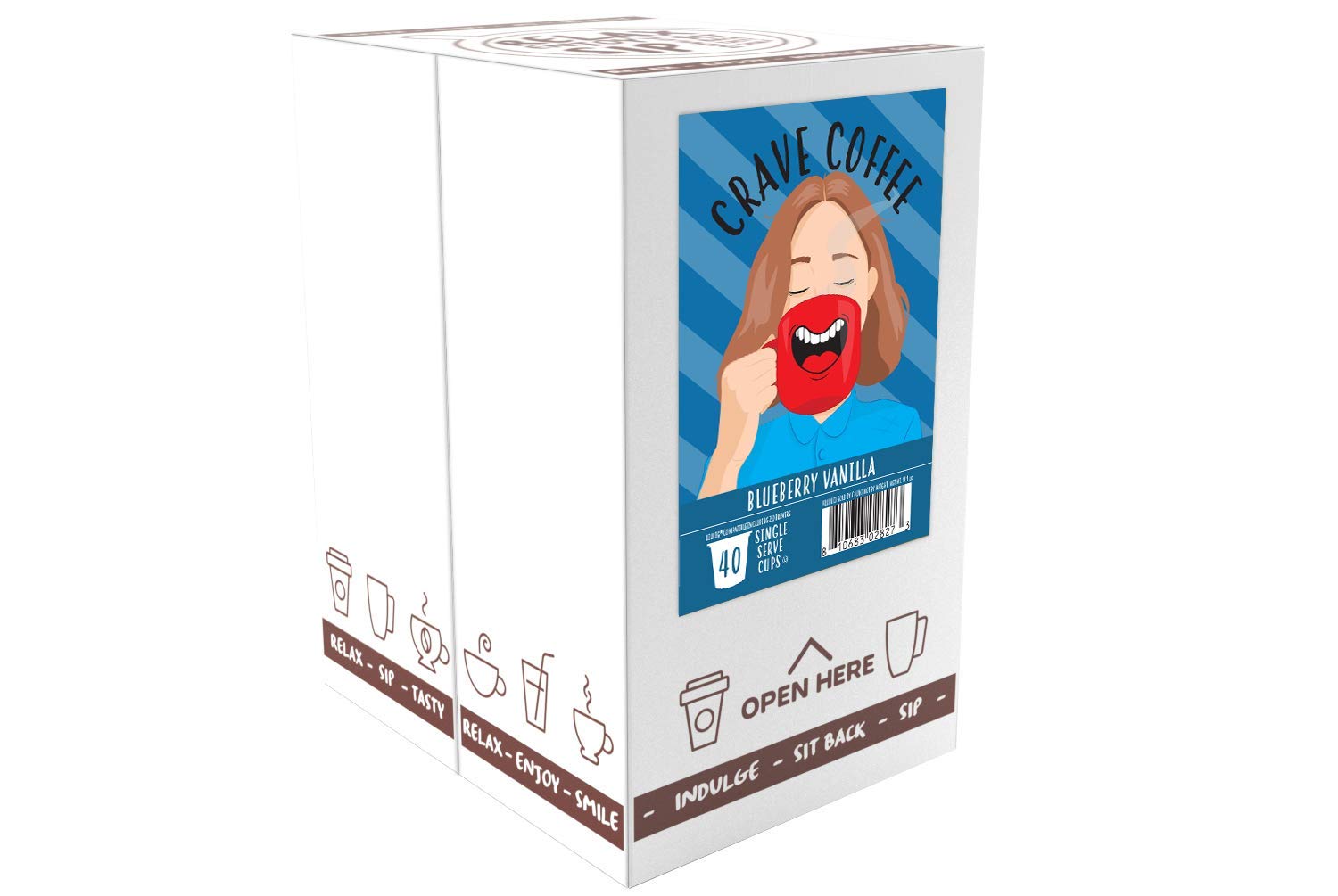 Cup of Crave Beverages blueberry vanilla showing fruity aroma and vanilla finish