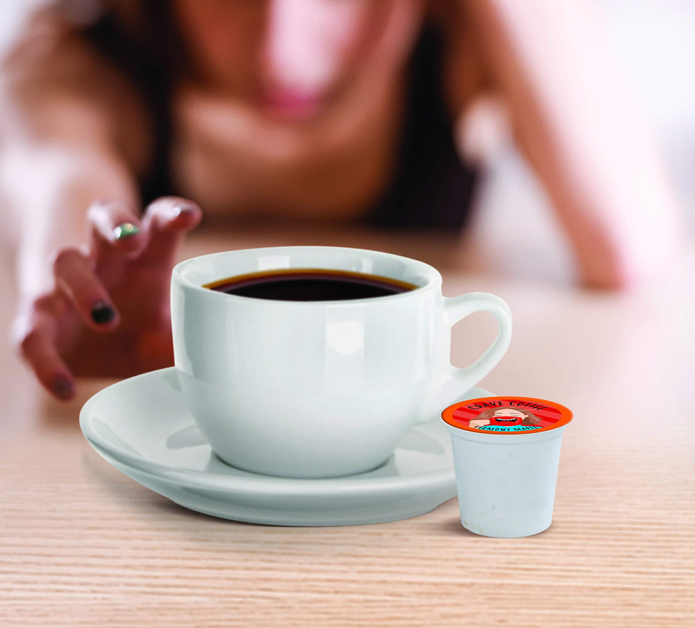 Crave Beverages cup pouring steam reveals inviting aroma