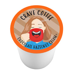 Crave Beverages Chocolate Hazelnut Creme coffee pod row displaying convenient single-serve option
