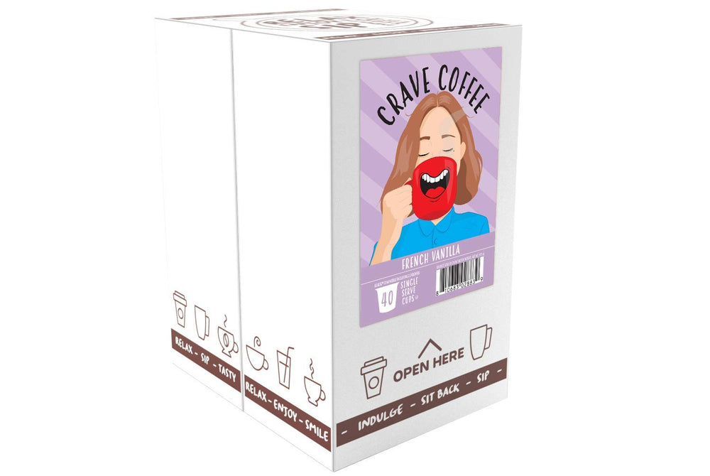 Crave Beverages Keurig-ready pods for quick, easy brewing.