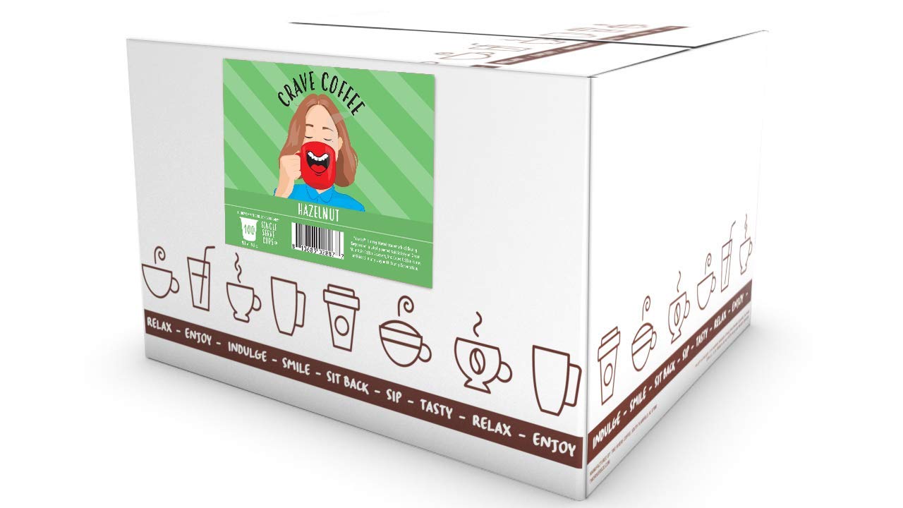 Crave Beverages packaging highlights freshness and aroma.