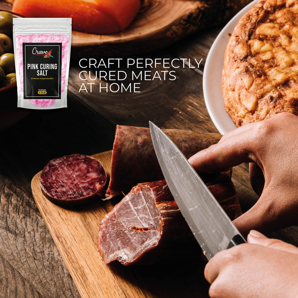 Crave Pink Curing Salt #1 bulk-portion demonstrates cost-efficiency for frequent curers.