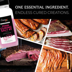 Crave Pink Curing Salt #1 in use with sausages curing