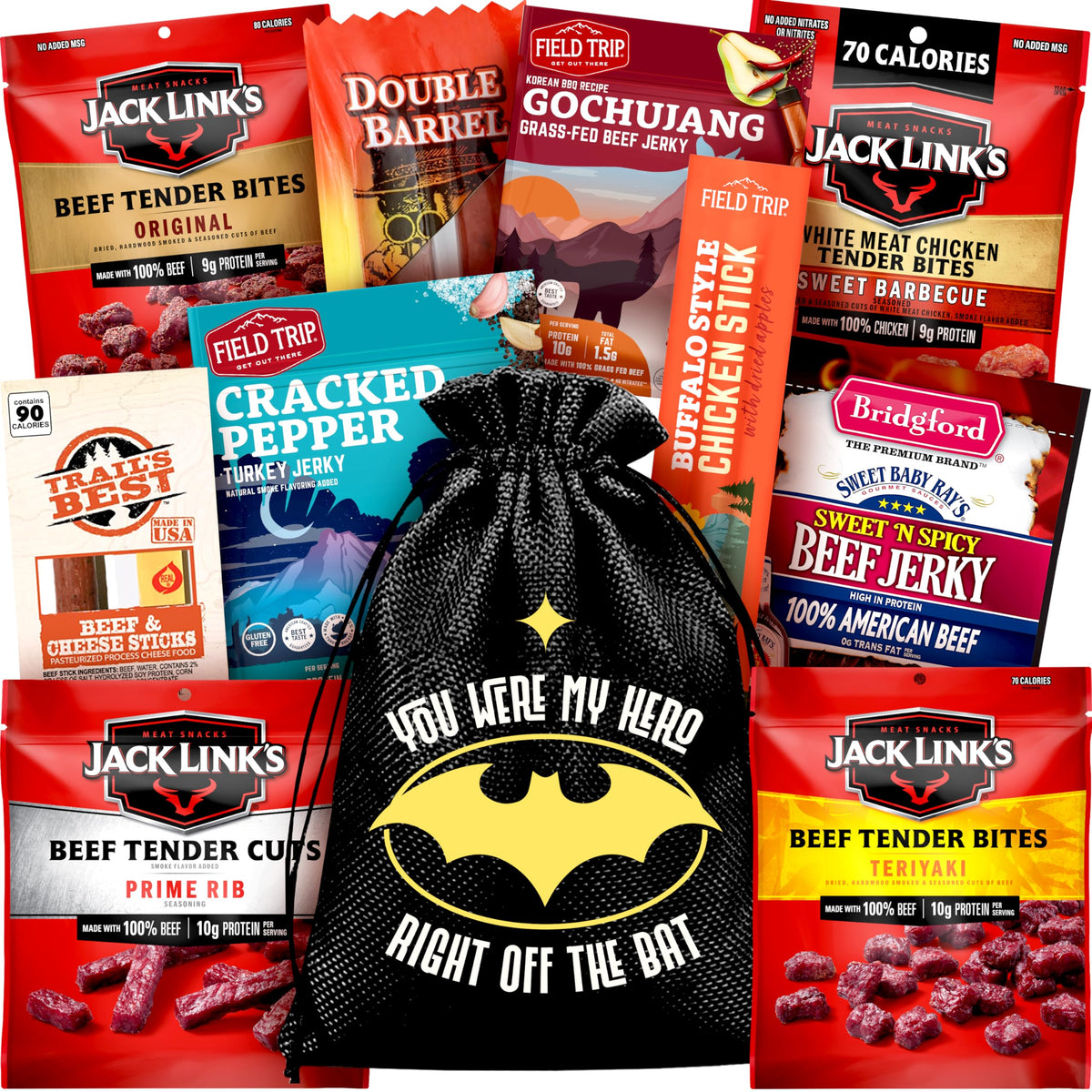 Cravekraft beef jerky variety pack gift bag display for occasions