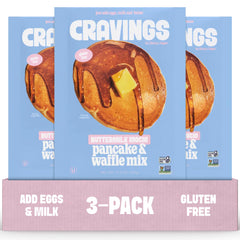 Cravings by Chrissy Teigen mochi pancake plate shows chewy texture and rich flavor.