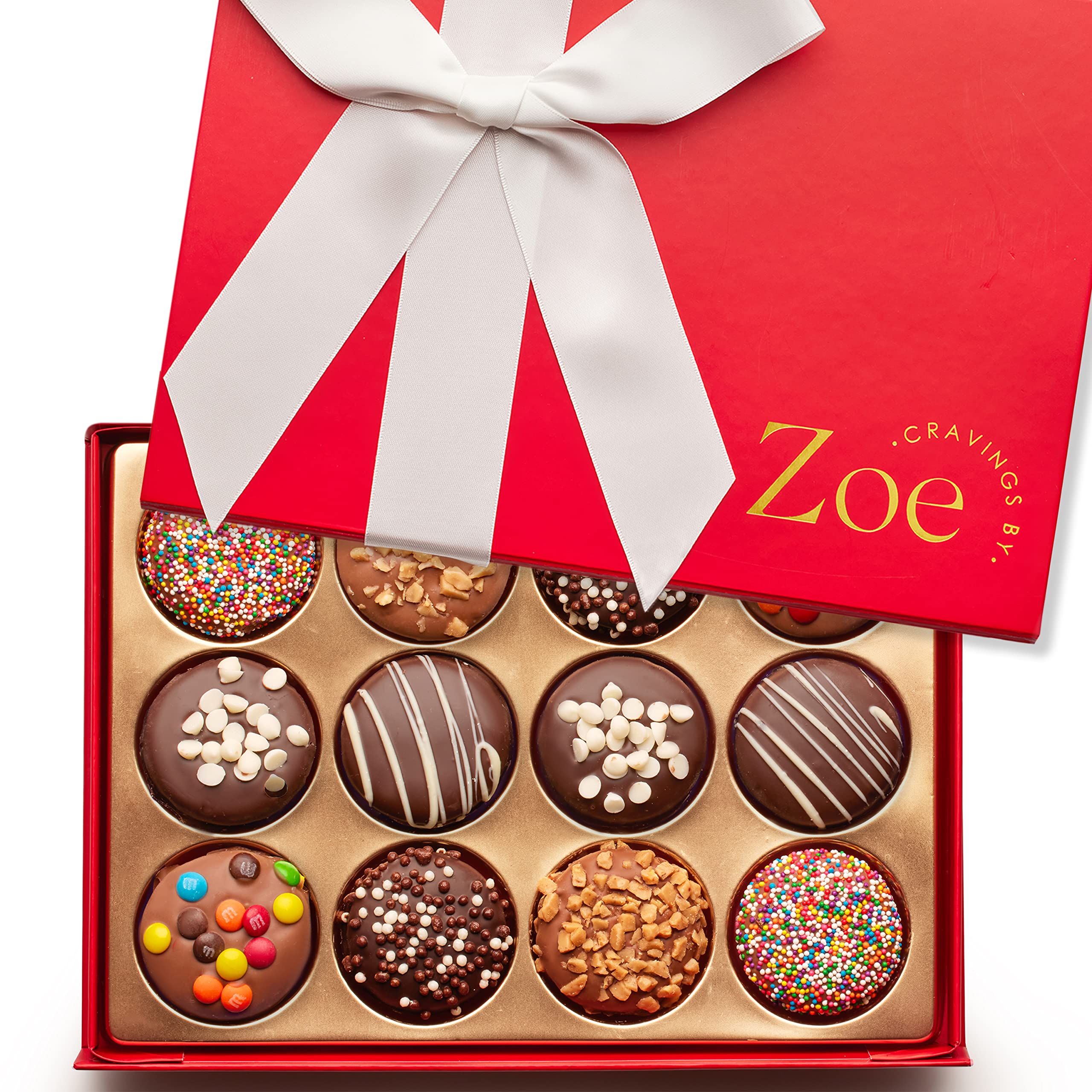CRAVINGS BY ZOE Birthday Chocolate Covered Cookies Gift Box ideal for birthday celebrations