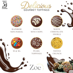 CRAVINGS BY ZOE black and gold gift box, elegant packaging for gifting occasions.