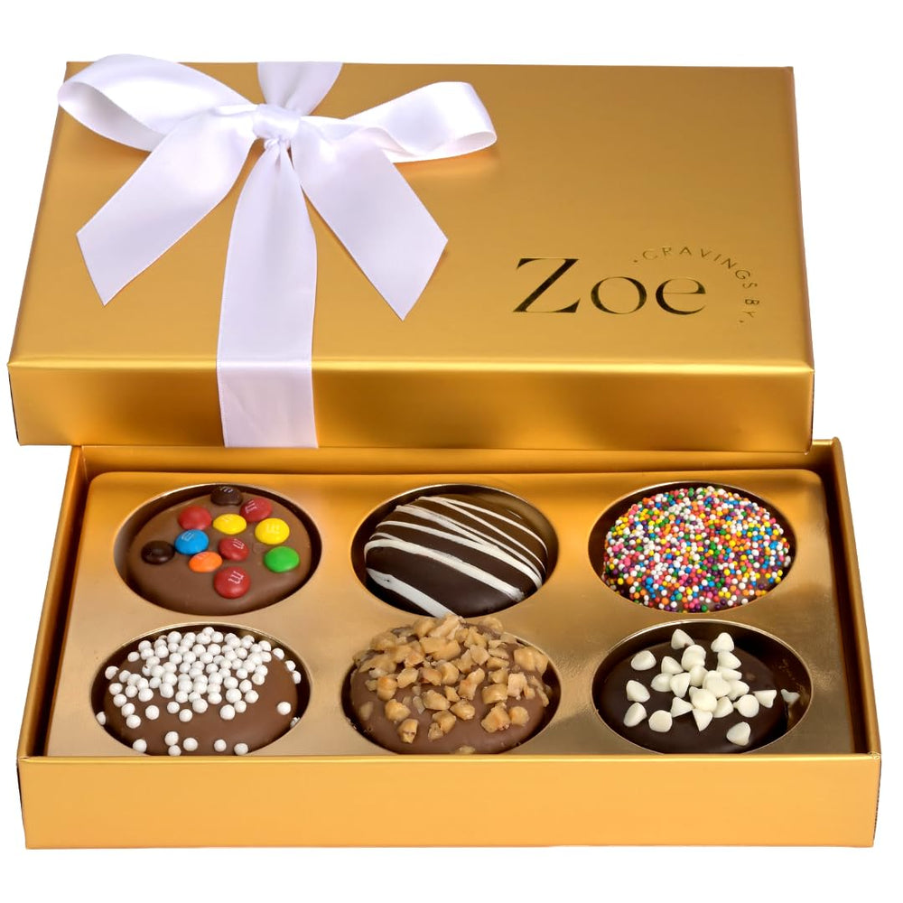 CRAVINGS BY ZOE gold gift box with cookies, perfect for celebrations