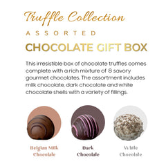 CRAVINGS BY ZOE gold gift box eight truffles, a luxurious surprise for anniversaries.