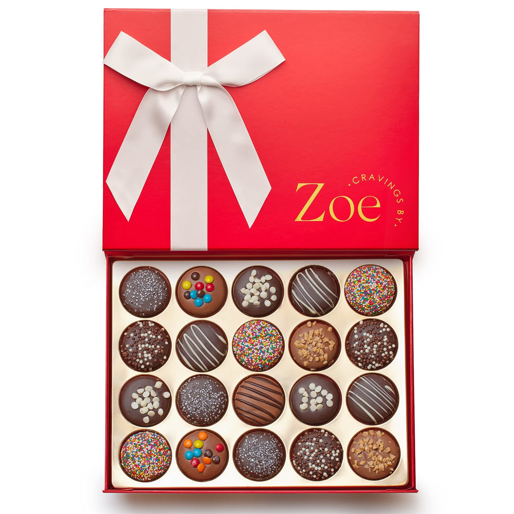 CRAVINGS BY ZOE satin bow enhances the ready-to-gift experience