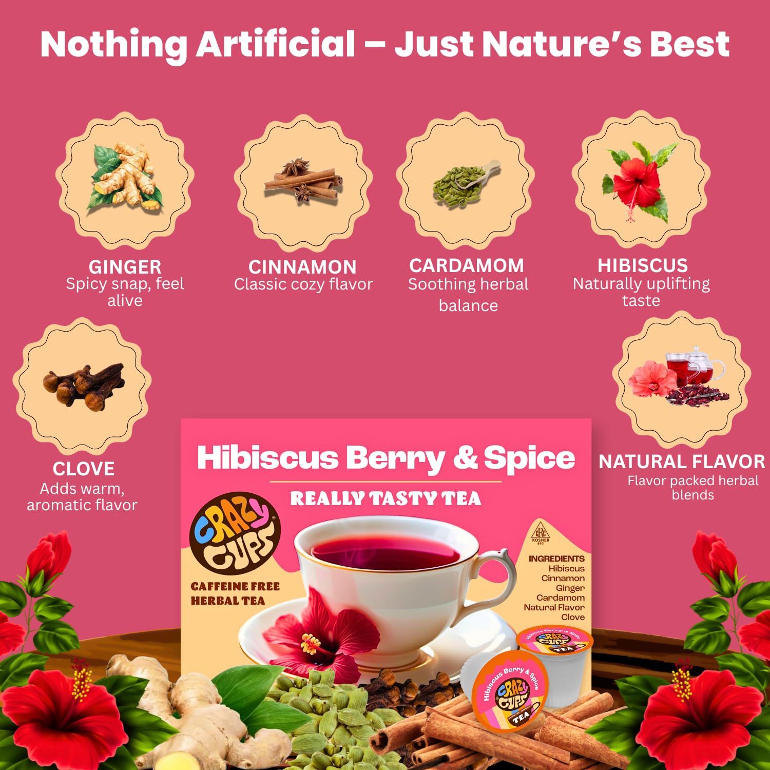 Crazy Cups 22-count tea pods pack ready for quick, mess-free brews