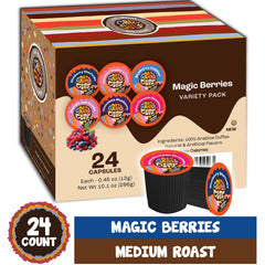 Crazy Cups Berries & Cream pod for Keurig—creamy aroma perfect for breakfast.