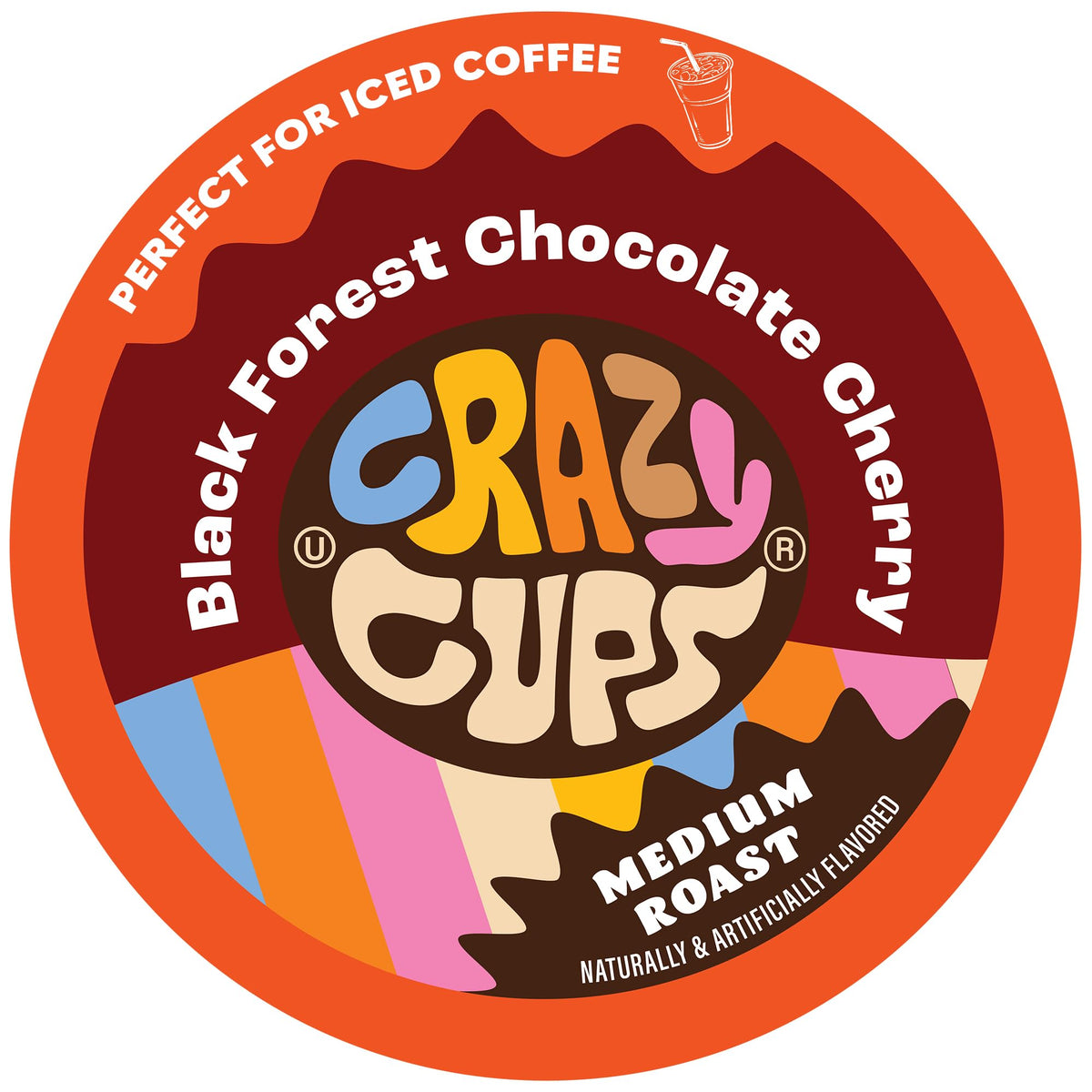 Crazy Cups Black Forest coffee pods packaging showing eco-friendly design for sustainable brewing