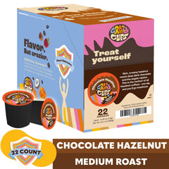 Crazy Cups brew pouring into a mug—hot or iced coffee ready