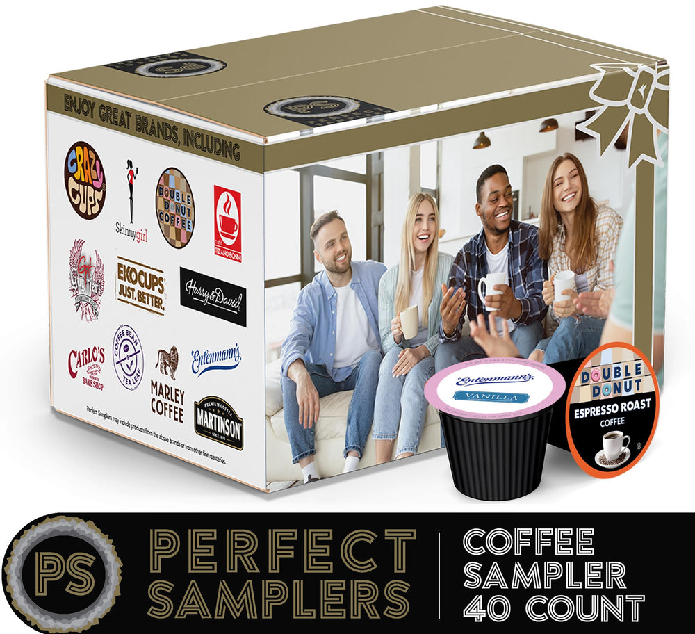 Crazy Cups coffee pods on counter offer quick, customizable coffee options.