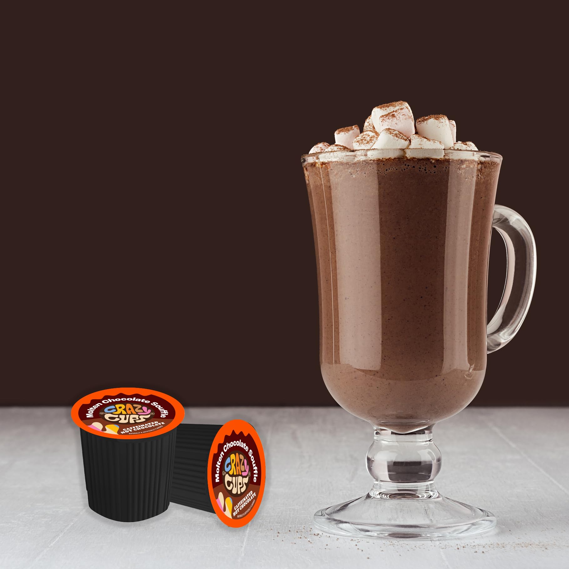 Crazy Cups cool-peel-recycle capsule packaging for eco-conscious users.