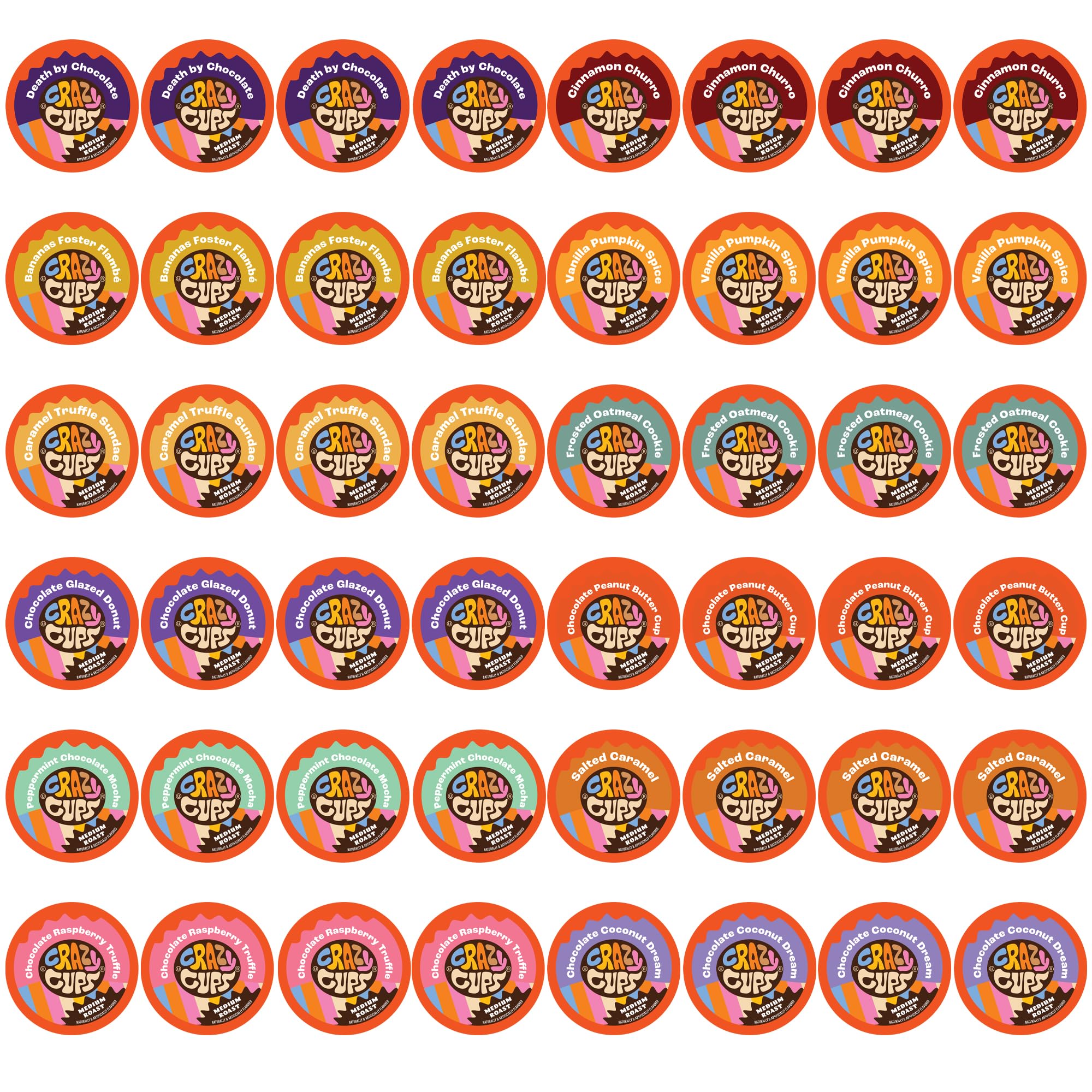 Crazy Cups Death By Chocolate pods for Keurig—gluten-free, lactose-free, vegan option.