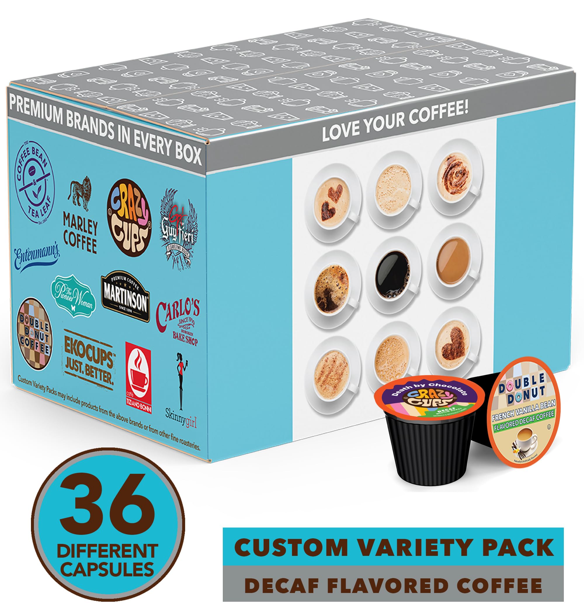 Crazy Cups decaf coffee flavors lineup ideal for quick satisfying caffeine-free moments.